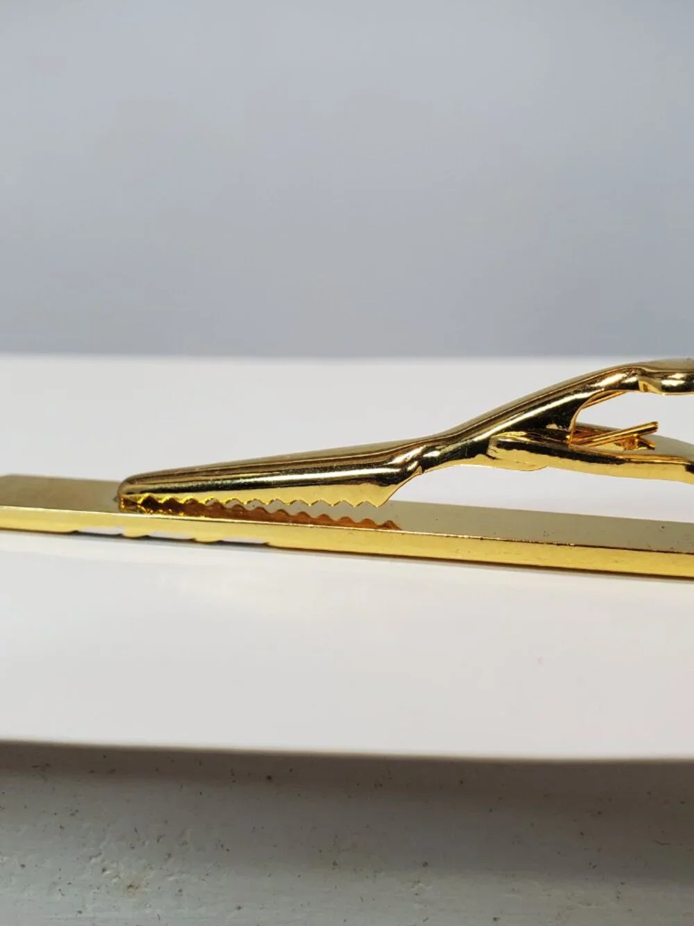 Vintage Gold & Silver-Tone Geometric 3-Piece Cufflink and Tie Clip Set
